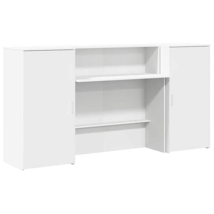 VidaXL Reception Desk White 200x50x103.5 Cm Engineered Wood, Reception Counter, Salon Reception, Counter of 3324214