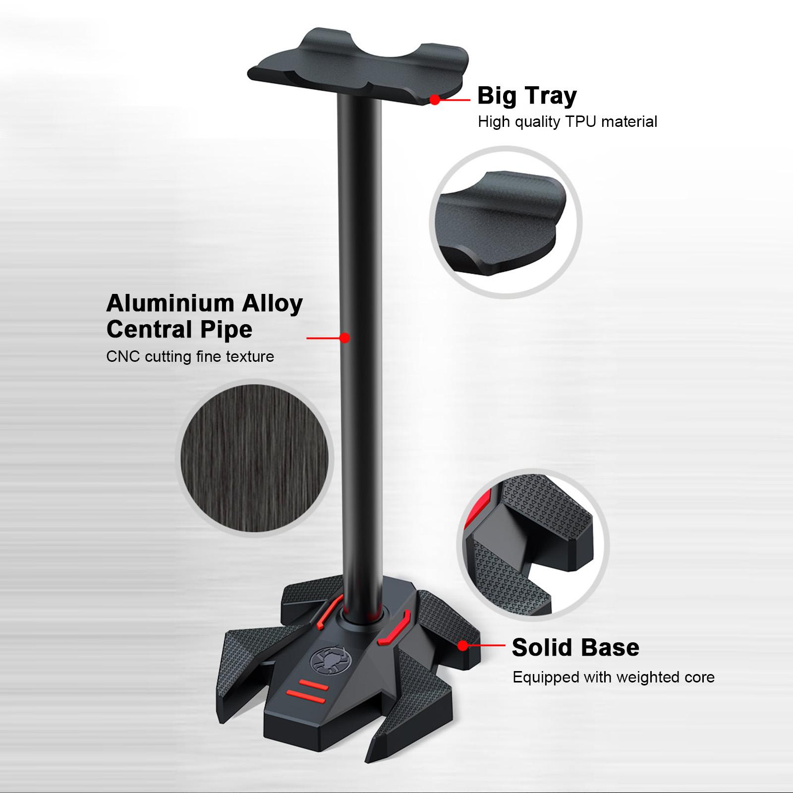 

GP200 Подставка для наушников со съемным держателем для наушников Кронштейн для игровой гарнитуры Алюминиевый сплав