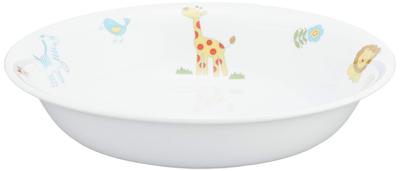 OGISO Baby Pasta Plate Safari Children's Tableware, Tableware, (Dishwasher/Microwave Safe) 172F-E