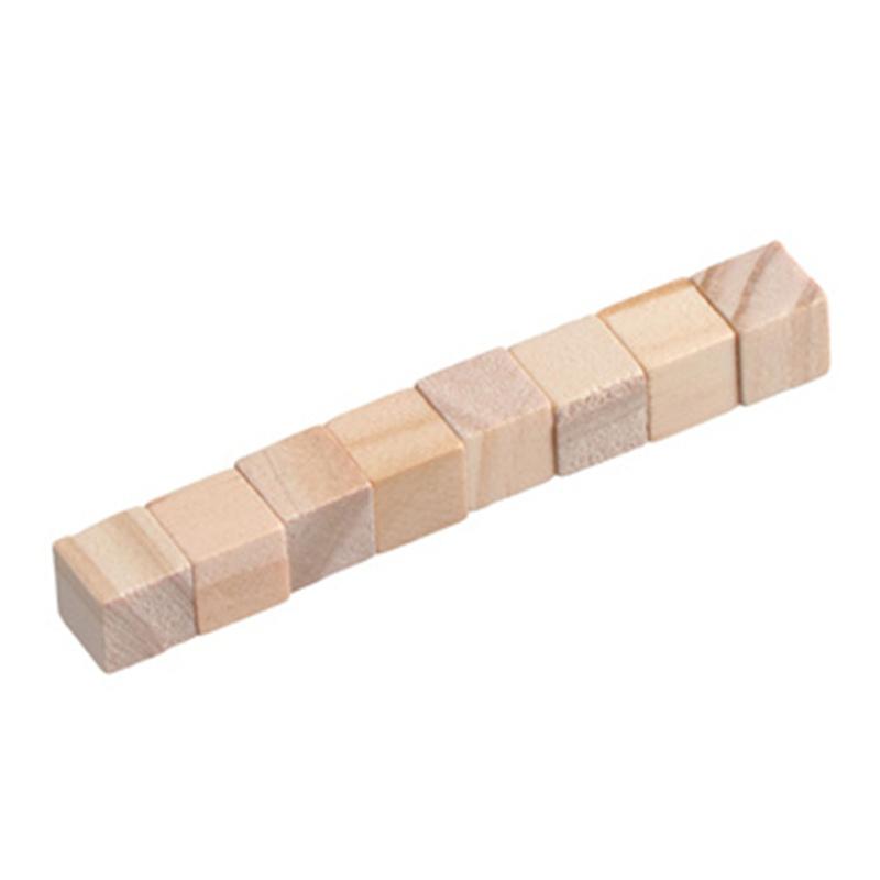 100pcs Unfinished Blank Mini DIY Wooden Square Solid Cubes for Woodwork Craft