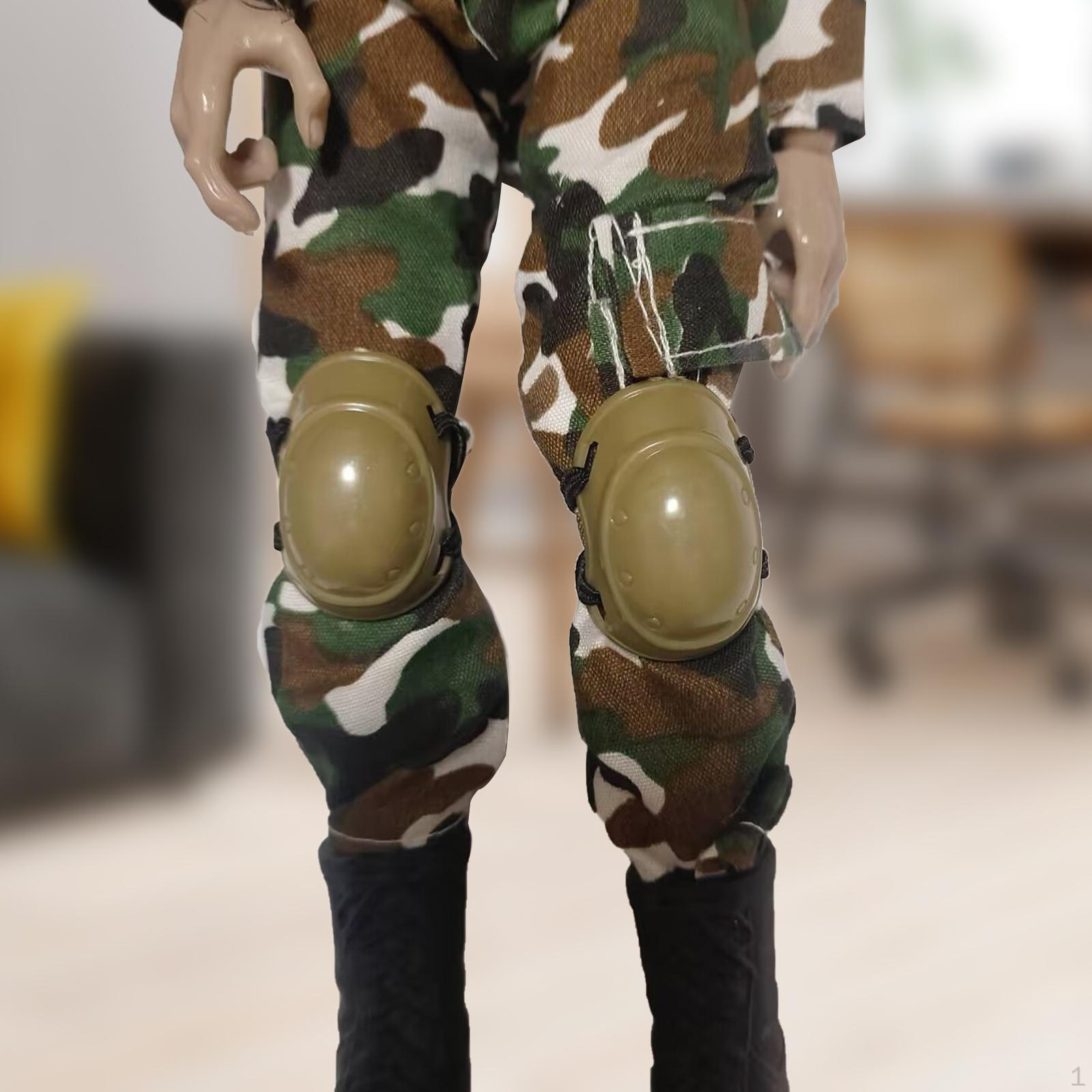 

2 шт. наколенники для куклы 1/6 масштаба, одежда ручной работы, стильный костюм для куклы 12 дюймов зелёный