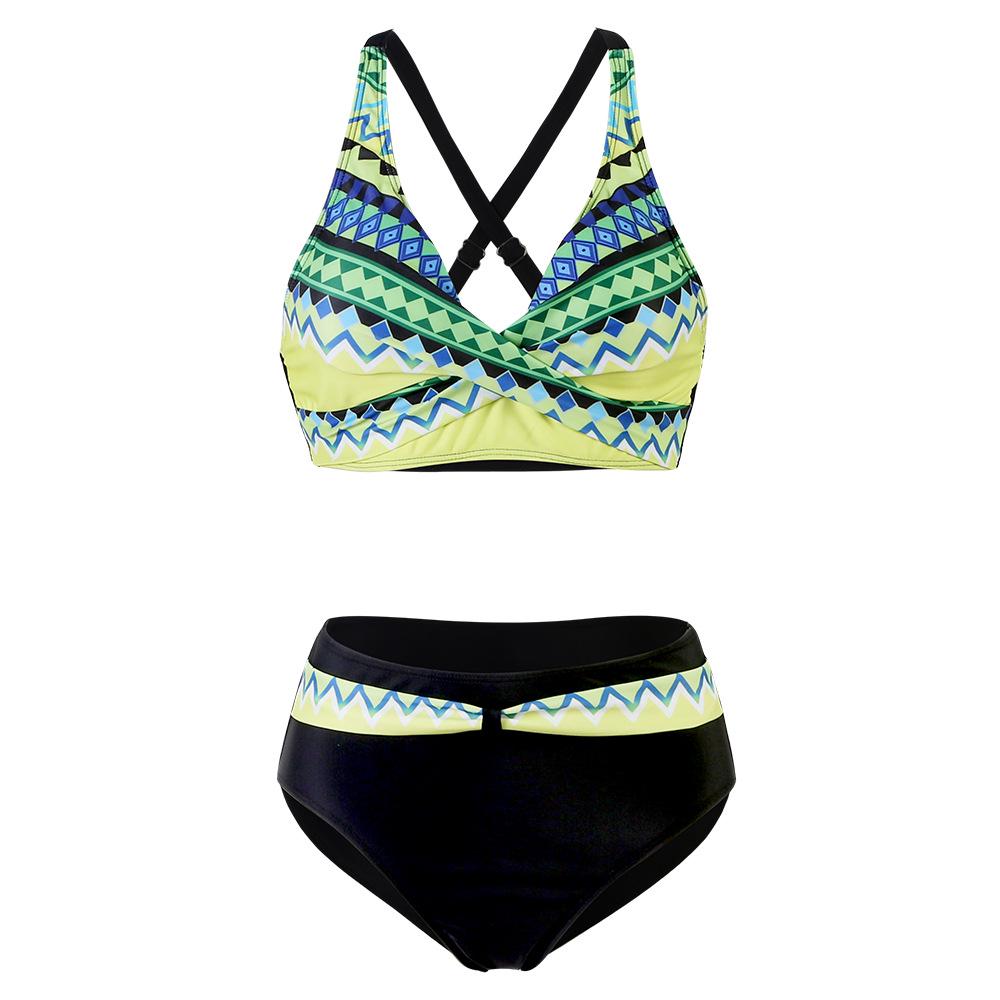 2022 Evropský a americký svěží styl Dámské sexy bikiny Dvoudílné plavky