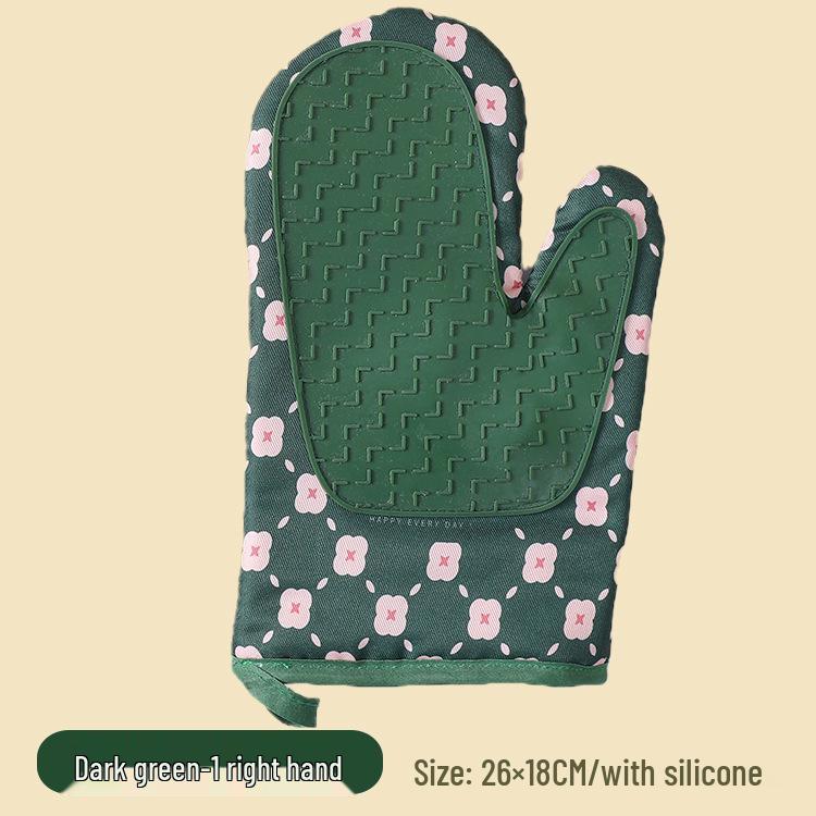 Mănuși de cuptor din silicon rezistent la căldură: Izolant, Anti-Opărire, pentru Bucătărie și Coacere