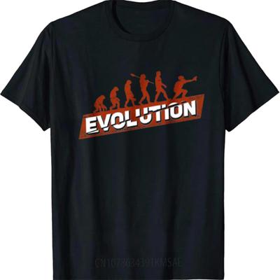 Minimalist Tshirt Adult For Unisex Round Neck Tshirt Plus Size Evolution Of HuUnisex To Baseball Player Anime For Her Tee Shirt