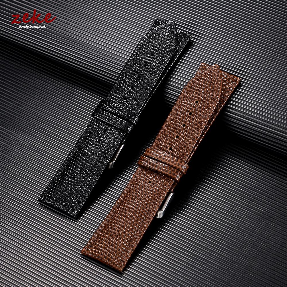 Vintage Lizard-pattern Leather Watch Band 14mm 15mm 16mm 18mm 19mm 20mm 21mm 22mm Universal Business Men Women Wristwatch Straps
