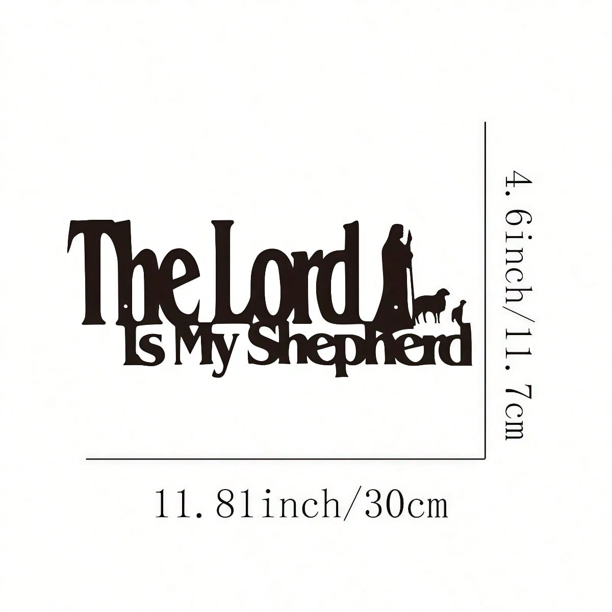 

Iron Wall Art The Lord is My Shepherd Metal Sign Home Decor Waterproof різнокольоровий