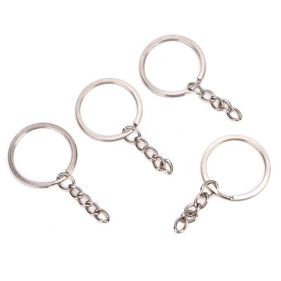 100 τεμ./σετ Ασημένιο Νικελίου Μεταλλικό Στρογγυλό DIY Κρίκος Κλειδιού Μπρελόκ Κοσμήματα Ευρήματα Αξεσουάρ (30 χλστ)