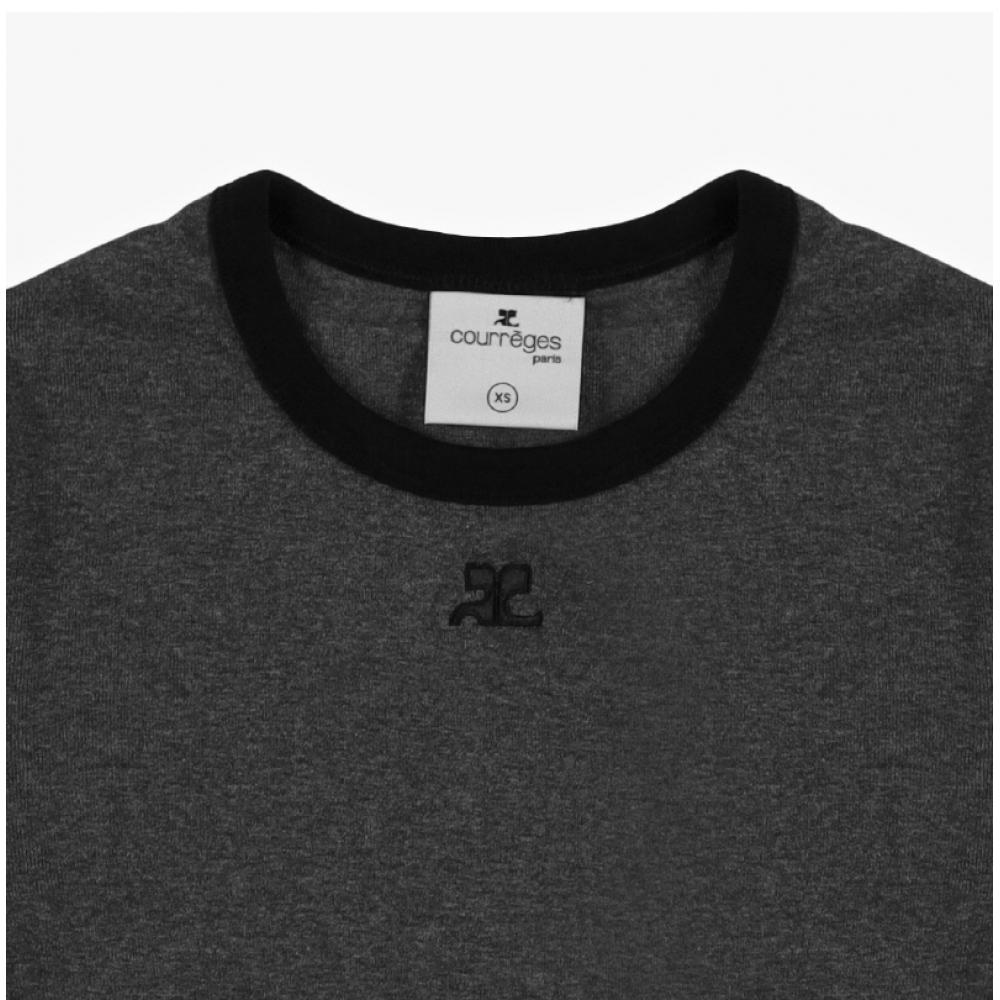 Courage 324jtS017 JS0166 B115 Logo ContraSt Women S Short Sleeve Tee