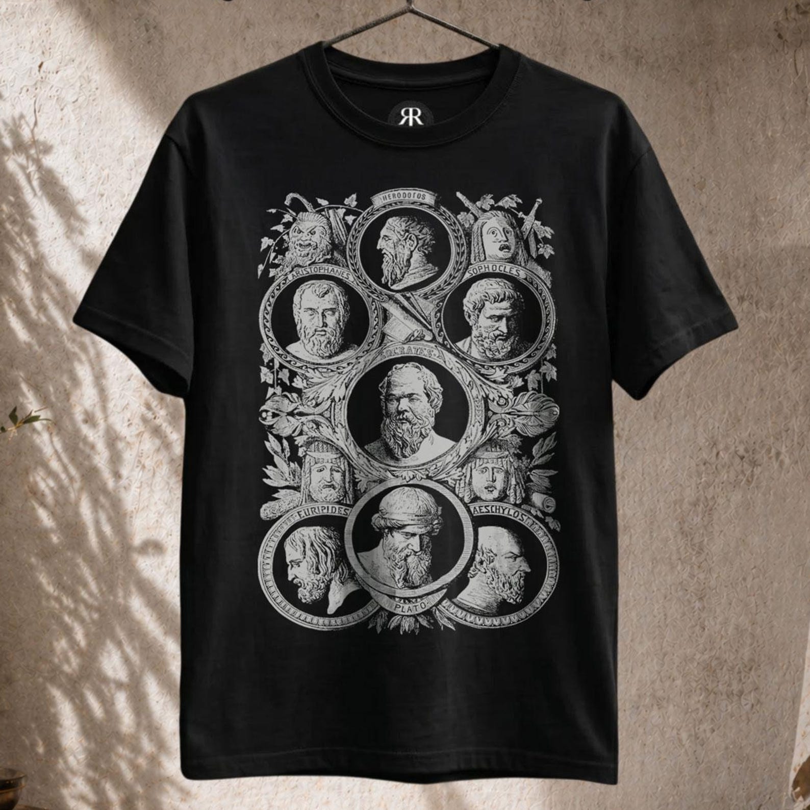 Ancient Greek Philosophers Shirt, Philosophy, Plato, Socrates, Euripides, Herodotus L