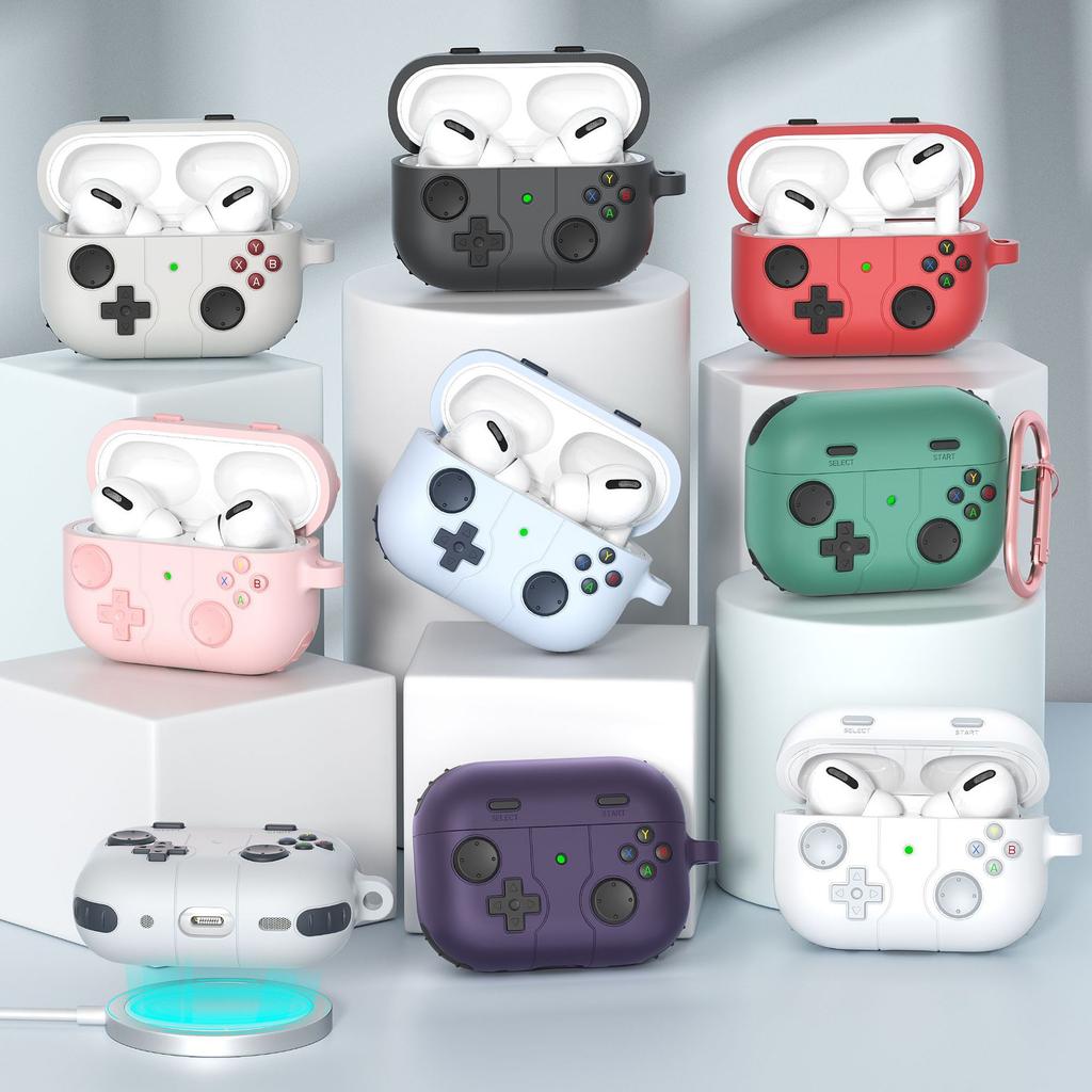 New Fashionable Creative Gaming Silicone Game Console Earphone Case for AirPods Pro 3, Protective Cover for AirPods 4 3 2