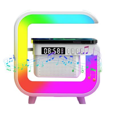 Clock RGB Night Light 15W Fast Charging Wireless Charger Home Office Desktop Digital Clock Table