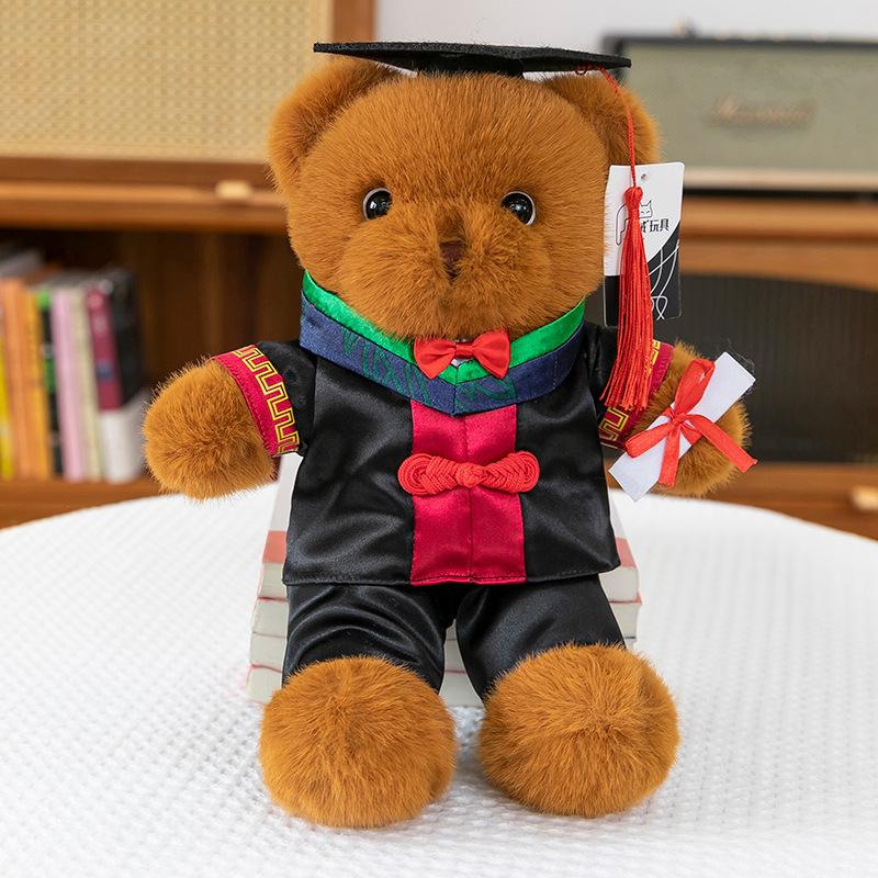 Doctor Hat Bear Doll Plush Toy Bachelor Suit Teddy Bear Doll Student Graduation Commemorative Gift