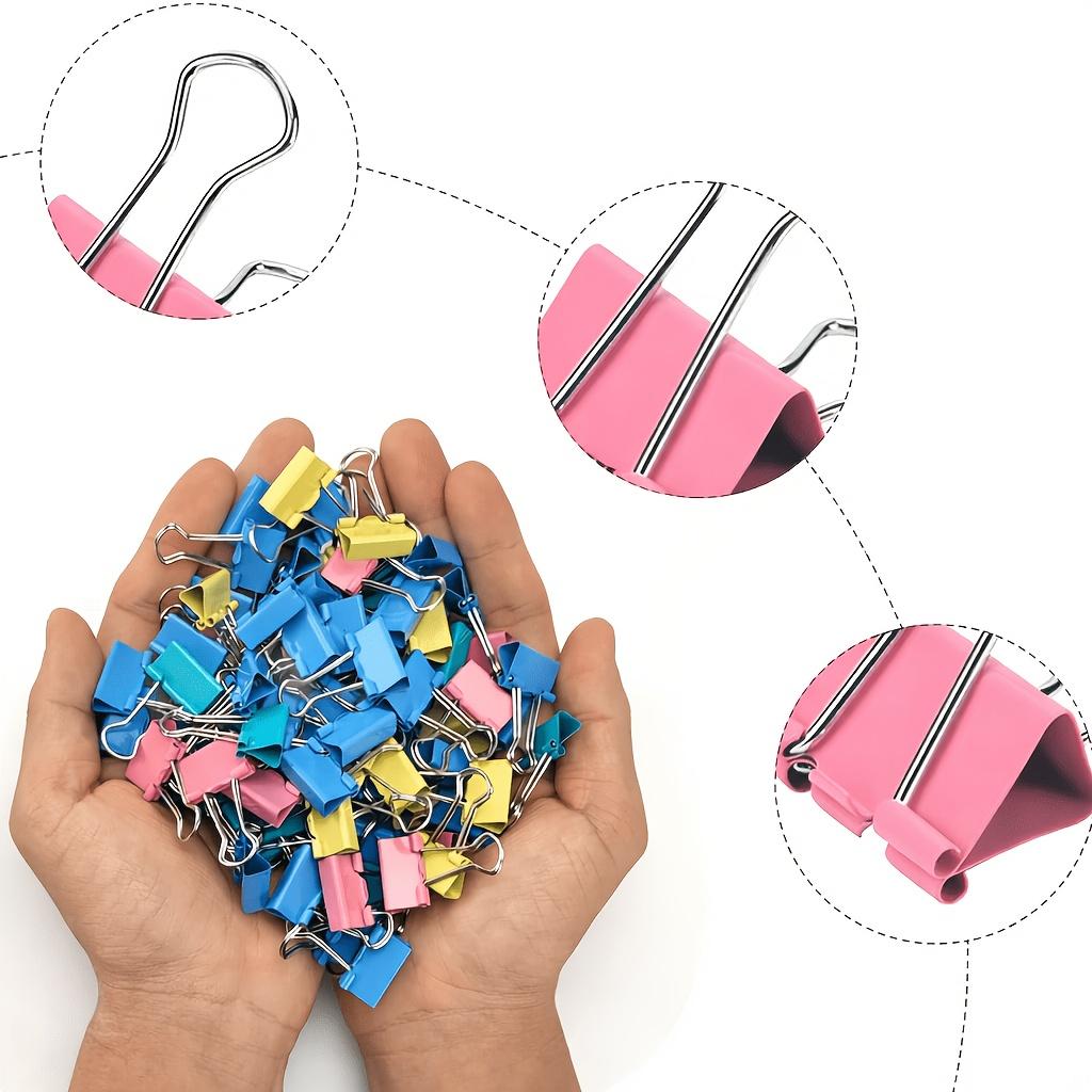 120pcs Binder Clips 0.75 Inch/2Cm, 120 Pack-Color Choices, Durable Hold for Papers & Home/Office Arrangement