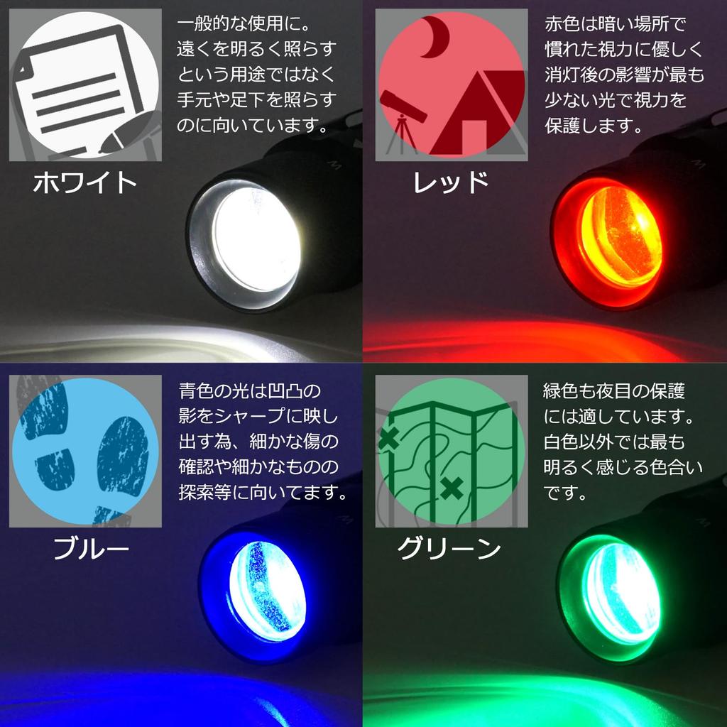 FIRE-FOX FX-2115 4-Color LED Light (White, Red, Blue, Green) for Camping, Emergency Preparedness, and More