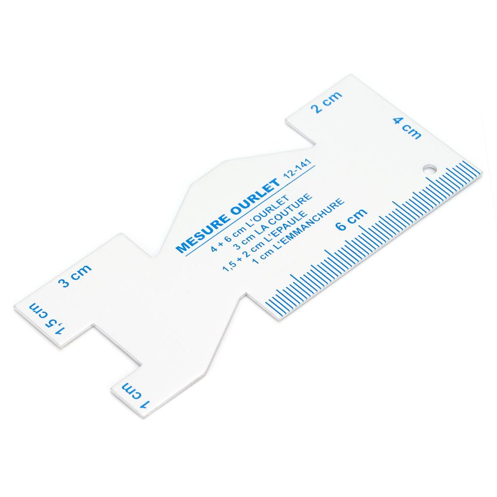 Sewing Ruler Aluminium Portable Practical Seam Measuring Gauge for Drawing Cutting Pattern Making