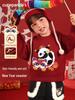 Kaka Panda Kids' New Year Round Neck Sweater - Festive Winter Wear for Boys and Girls