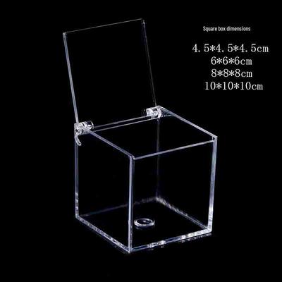 Transparent Flip-Top Acrylic Storage Box - Square Design