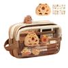 Cute Capybara Print Large Capacity Pencil Case, Clear Stationery Organizer Bag for School Office Art Supplies Storage Girls Kids