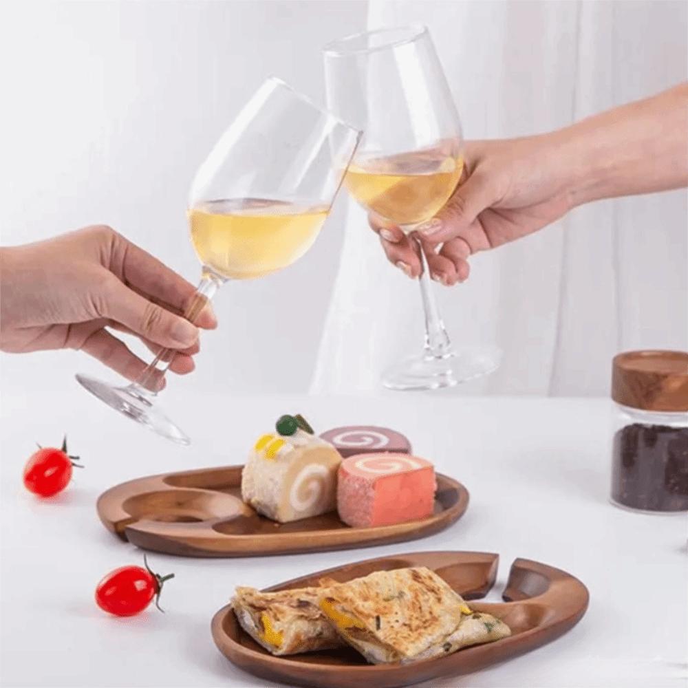 Free Your Hand Goblet Charcuterie Board Wooden Tall Glass Holder Serving Trays  Leisure Time