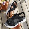 Women's Fashion Knit Black Wedge Sandals Lightweight Non Slip Summer Shoes for Women Comfort Casual Sports Sandalias Mujer 2025