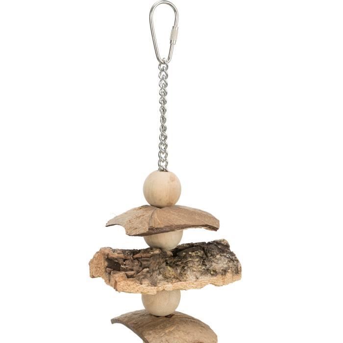 Jucărie pentru păsări - Trixie - Model din plută/lemn - Mărime unică - 37 cm - Pentru păsări exotice