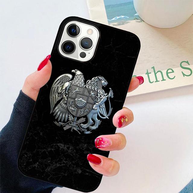 Autumu Armenia Russia Flag Coat of Arms Phone Case Cover for iPhone 17 Air 16 16e 15 12 11 13 14 Pro Max Apple Plus