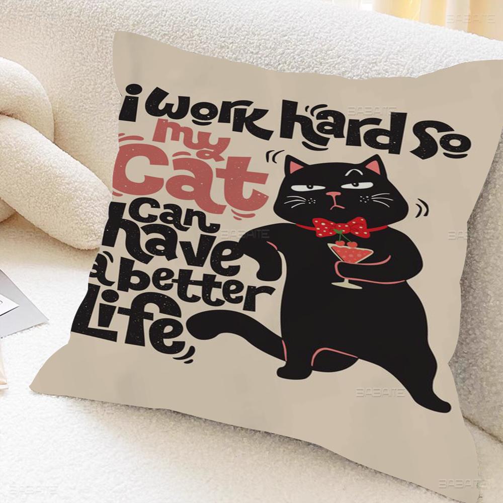 

Cat Lover-Funny Cat Personalized Pillow Cover Kids Bedroom Wild Party Decor Pillowcase Kid Birthday Shower Gift 16x16Inch