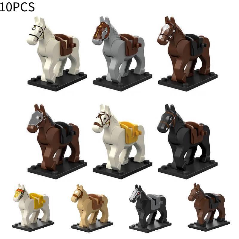 Horse Figure War Minifigures Building Block Model Desktop Decor Children Gift
