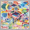50 Sheets Waterproof Cartoon Fish Stickers for Camera & Storage Box Decoration