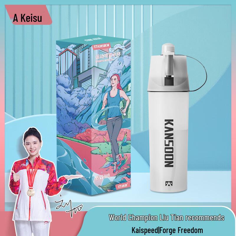 KANSOON Frosted Spray Sports Water Bottle