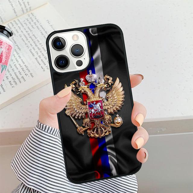 Russian Flag banner Phone Case For iPhone 17 Air 16 15 14 plus 12 13 Pro max Soft Bumper Shell Cover coque