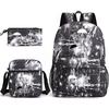 School Season Theumbrellaacademy School Bag 3-Piece Pencil Case + Shoulder Bag + Backpack