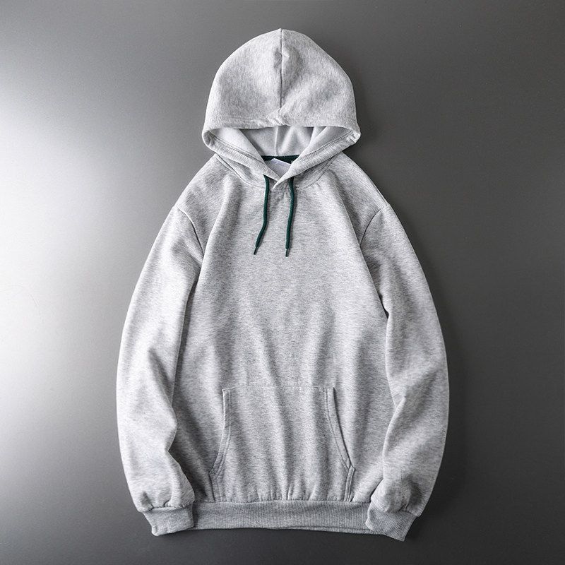 Heavy Hooded Fleece-Lined Winter Cut-off Label Original Hoodie Grey XL