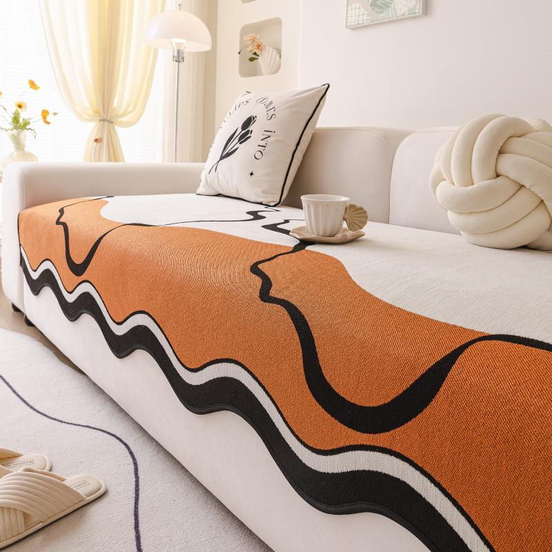 

Fixed Non-Slip Chenille Straight-Row Special-Shaped Leather Sofa Cushion New Four-Season Universal Premium Seat Cushion 90*90cm