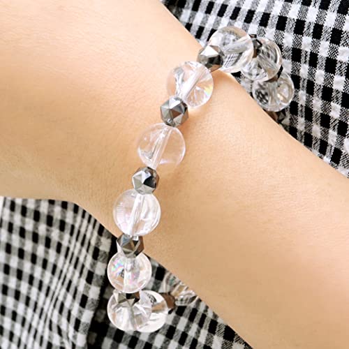 [GOLD STONE] Iris Quartz Bracelet, Terahertz Accessory, Natural Stone, Power Stone, Rainbow Crystal, April Birthstone