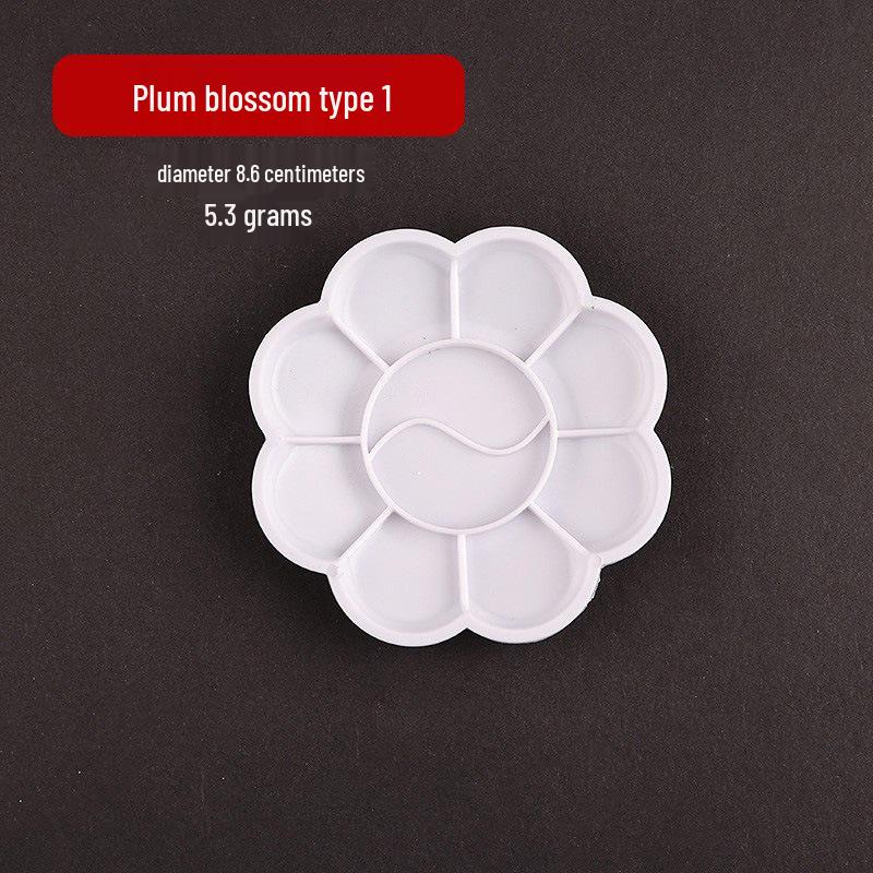 Plum Blossom Children s Watercolor & Acrylic Painting Palette Tray
