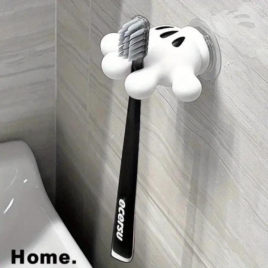 Cartoon Palm Tree Suction Cup Bathroom Waterproof Toothbrush Towel Rack Multifunctional Data Cable Storage Hook