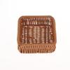 Imitation Rattan Wicker Basket Fruit Tea Snack Bread Basket Cosmetic Square Storage Box Household Kitchen Supplies