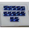 7x5 Mm Natural 12 PCS Loose Gemstone CERTIFIED Rare Blue Sapphire Square Cut MULTTIQ135