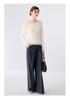 Lekasha Women's Cashmere Round Neck Sweater - Solid Color Knit Pullover