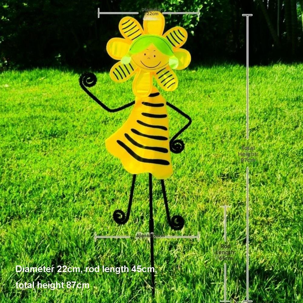 Colorful 3D Animal Belly Spinning Windmill Rainbow Oxford Cloth Windmill  Home Garden Decoration