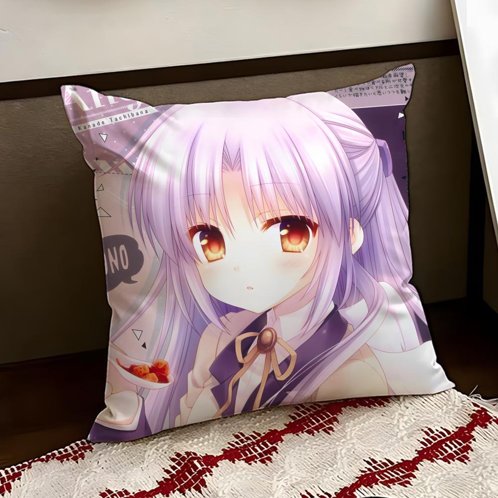 AAngel BBeats Anime Cushion Cover Reversible Soft Durable Pillow Cover Home  Car MultiScene Use for Daily Comfort