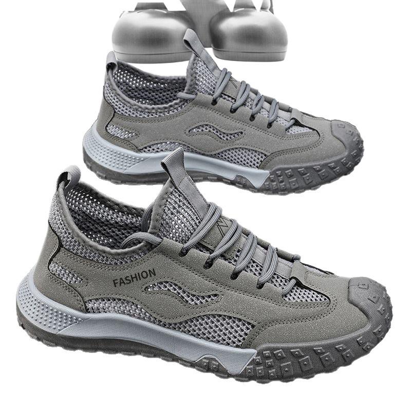 Shoes Outdoor casual sports shoes Mesh breathable and lightweight outdoor mountaineering shoes Labor insurance shoes