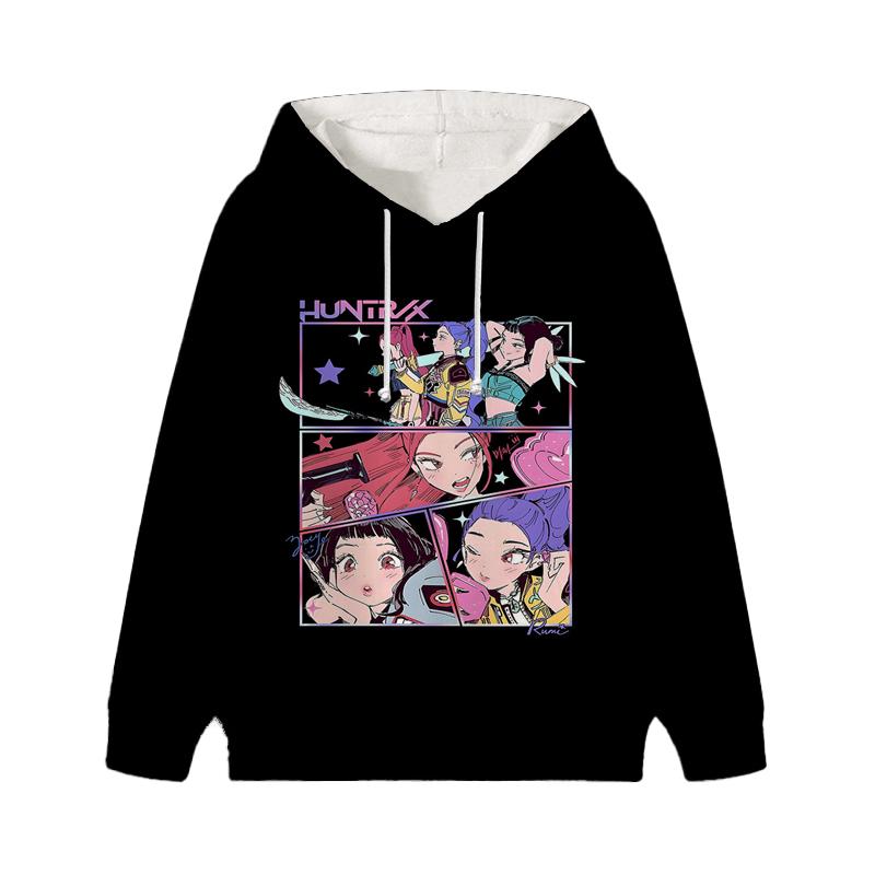 Dämonenjäger Zoey Rumi Mira Sweatshirt KPop Huntrix Girl Kinder Hoodie Kinder Saja Jungen Pullover Harajuku Herbst Winter Oberteile