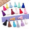 Multicolor Silk Thread Tassel Fan Pendant for DIY Clothing Accessories