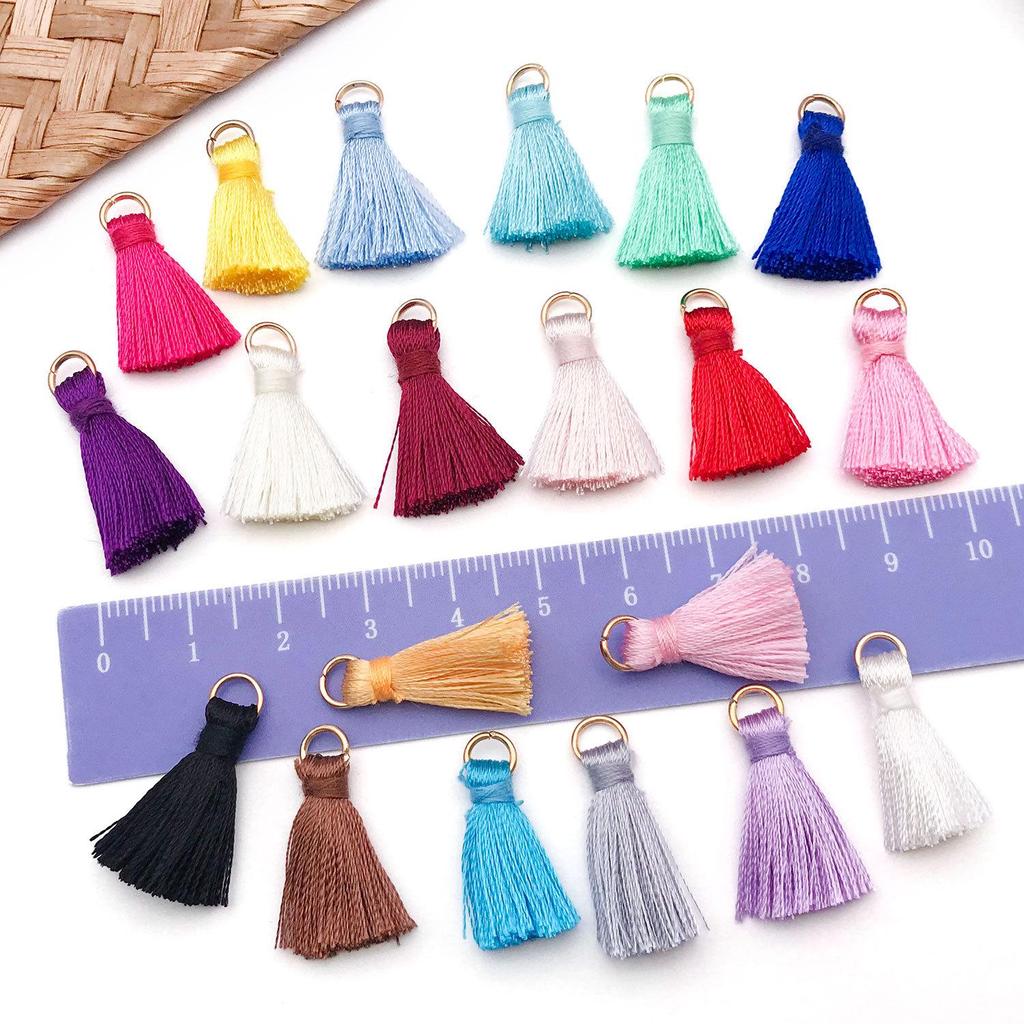 Multicolor Silk Thread Tassel Fan Pendant for DIY Clothing Accessories