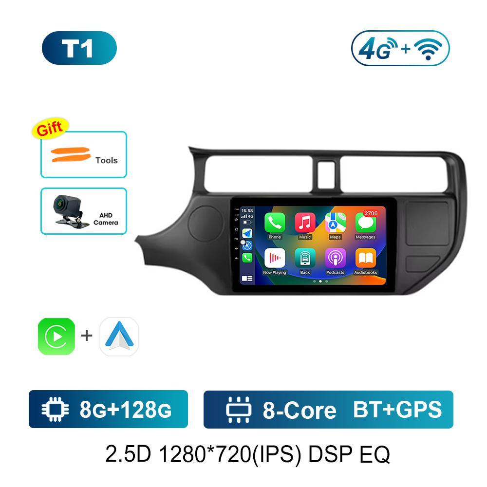 9 '' Carplay Car Radio Multimedia Player for KIA K3 RIO 2011 - 2015 Bluetooth GPS Navi Android OS Split Screen WiFi Auto Tools