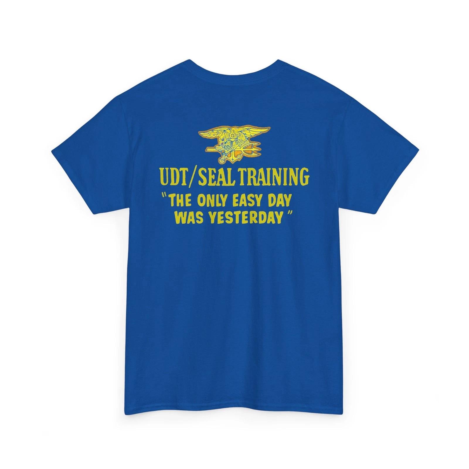 Navy UDT/SEAL Training Tee, Military Fitness Shirt, No Easy Days Apparel, S
