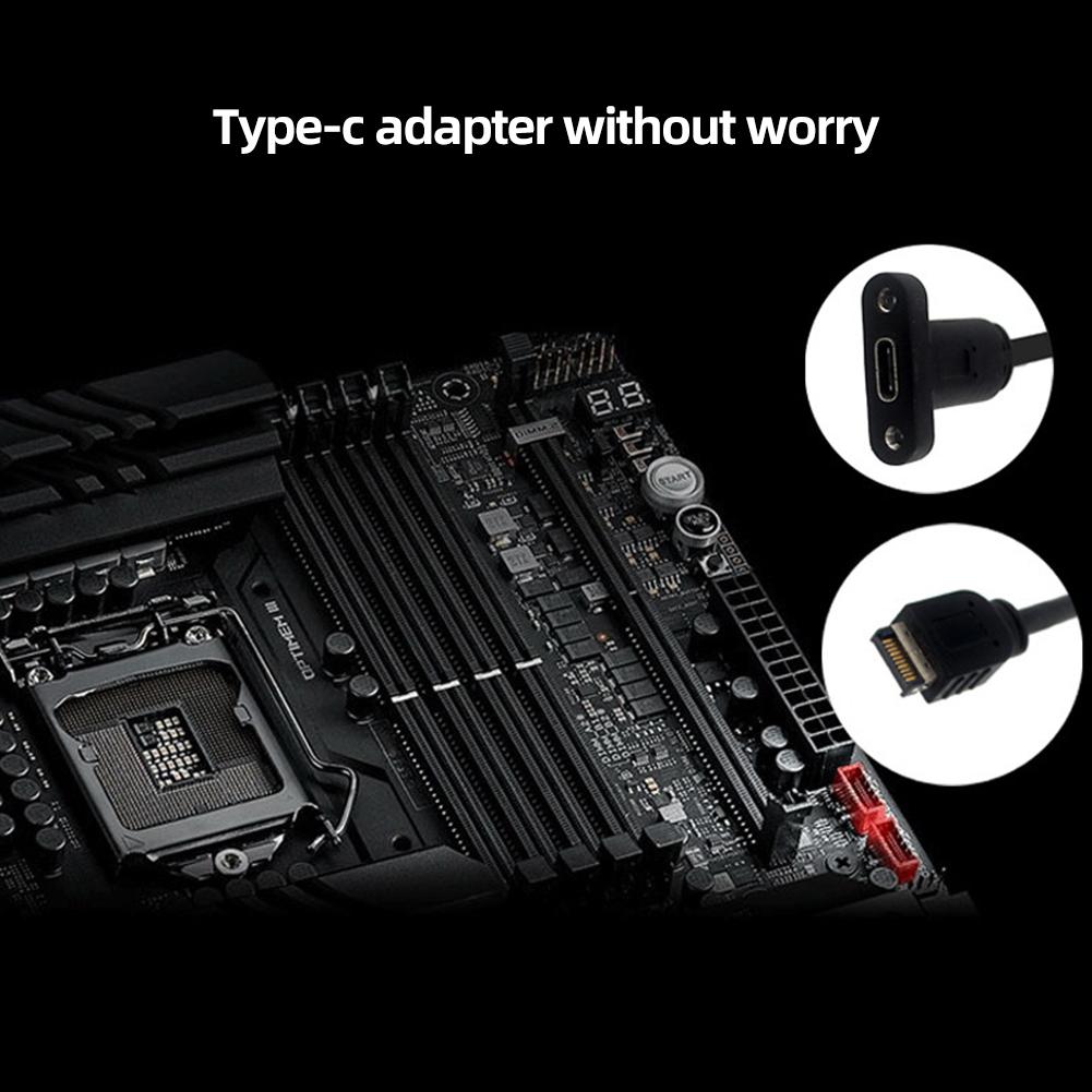 USB3.0 19/20P To TYPE-E Adapter Max Transmission Speed 10Gbps Converter Plug Internal Vertical Conversion Plug for Mainboard