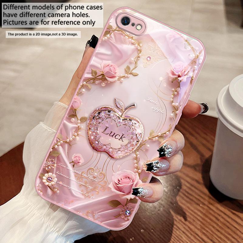 Lucky and Romantic Love For iPhone 17 Air 16 E 15 14 13 Plus 12 Mini 11 17 Pro Max XR Xs Max 16E 7 8 Tempered Glass Phone Case